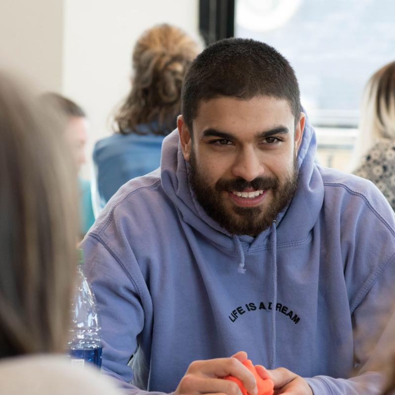 Students in conversation