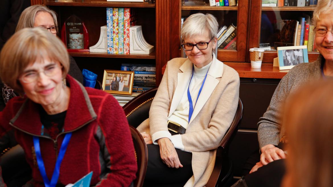 Quakers meeting together